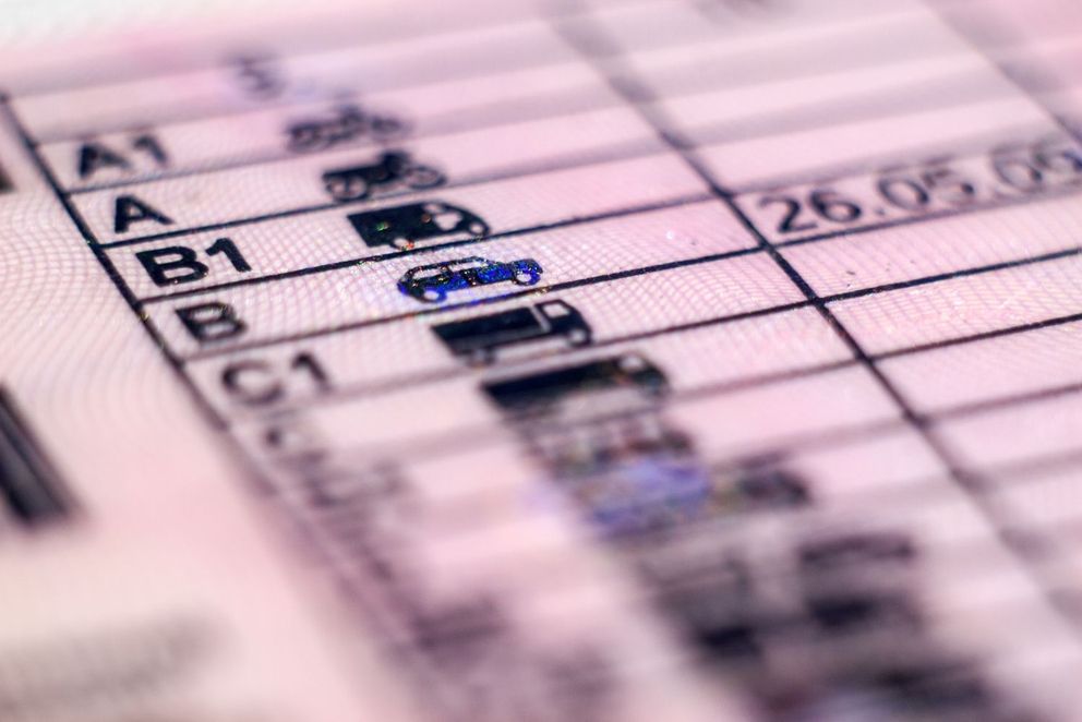Nahaufnahme eines Führerscheins